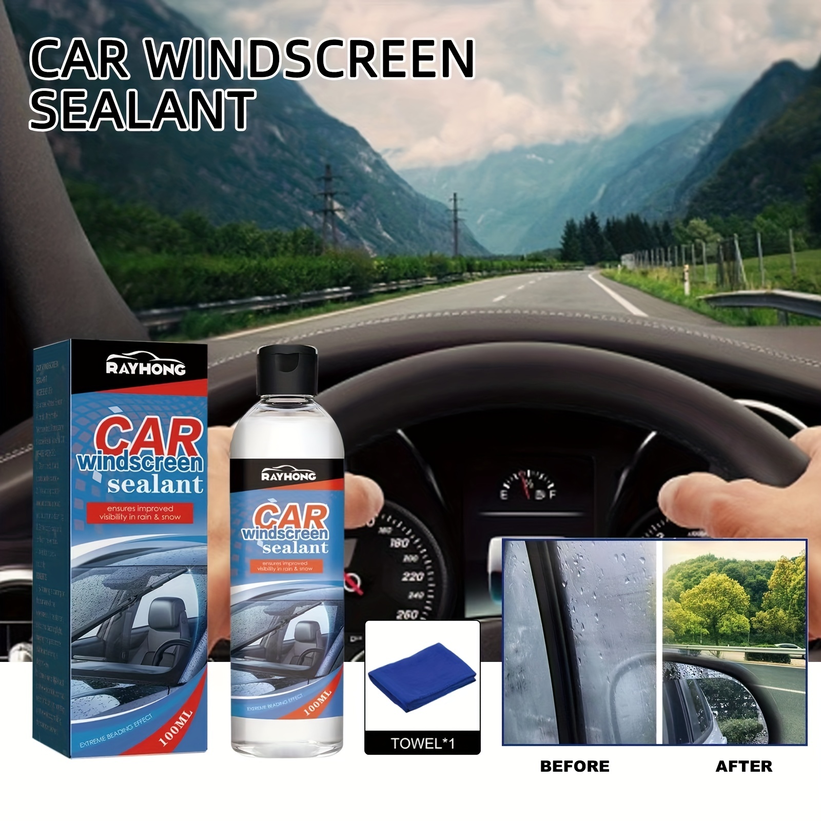 Car Glass Anti-fog Rain Repellent Windshield Rearview Mirror Cleaning  Defogging Water Repellent Coating Agent
