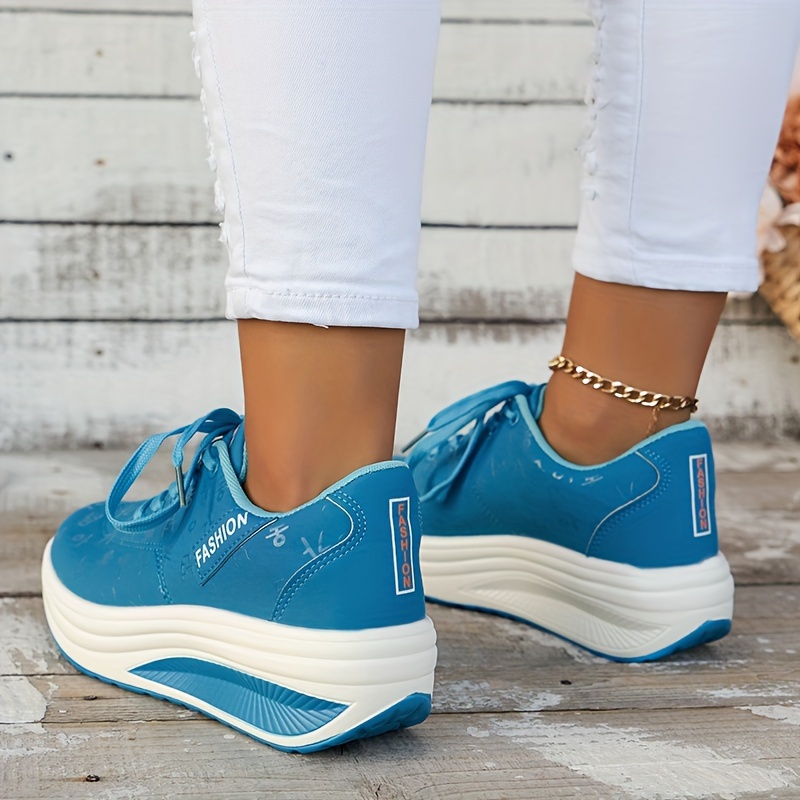 Zapatos Deportivos Para Mujer Zapatillas De Plataforma Con Cuña