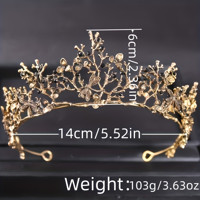 Diademi E Corone Cristallo Nero Barocco Vintage Donne Sposa - Temu Italy