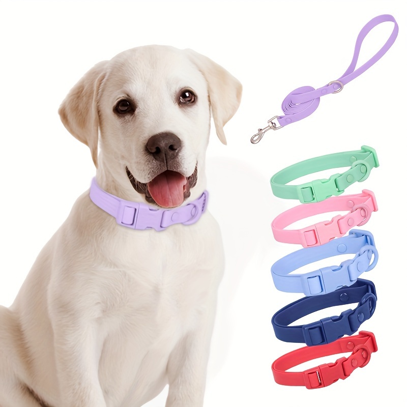 Dog Collar Airtag Holder Purple Adjustable Dog Collar with Tie Dog Collar  with Quick Release Buckle Dog Necklace with Bell for Small Medium Breed Dog