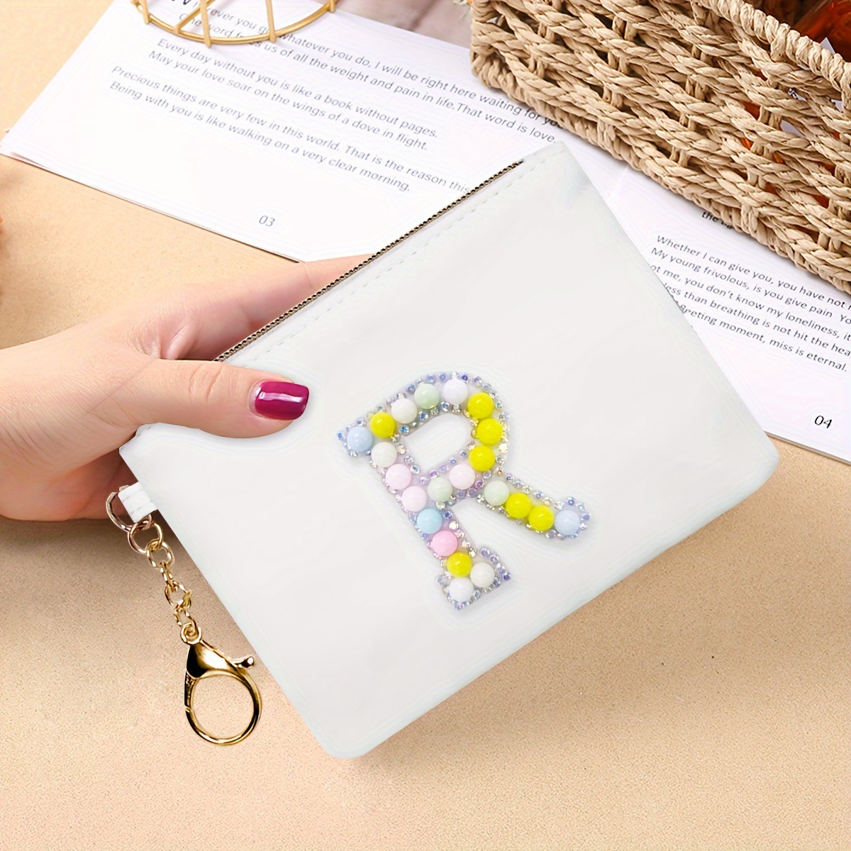 Mini cute key chain Coin wallet backpack Key bag Earphone Lipstick storage  bag#