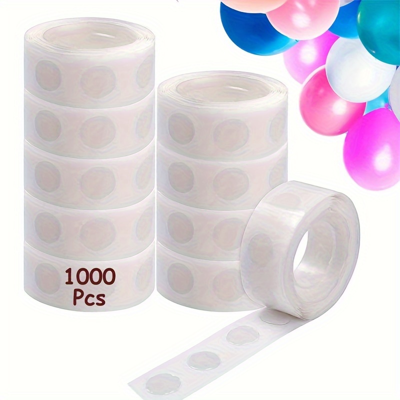 

1000pcs/10 Rolls Double-sided Adhesive Point Glue, Transparent Balloon Glue Removable Adhesive Dots Double Sided Dots Of Glue Tape For Balloons Craft Glue Points Dots Sticky Dots Or Wedding Decoration