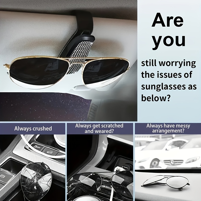 1pc Brillenhalter Für Auto-Sonnenblende, Künstliche Strasssteine  Auto-Brillen Sonnenbrillen Haken Mit Ticket-Karten-Clip Für  Auto-Innenzubehör