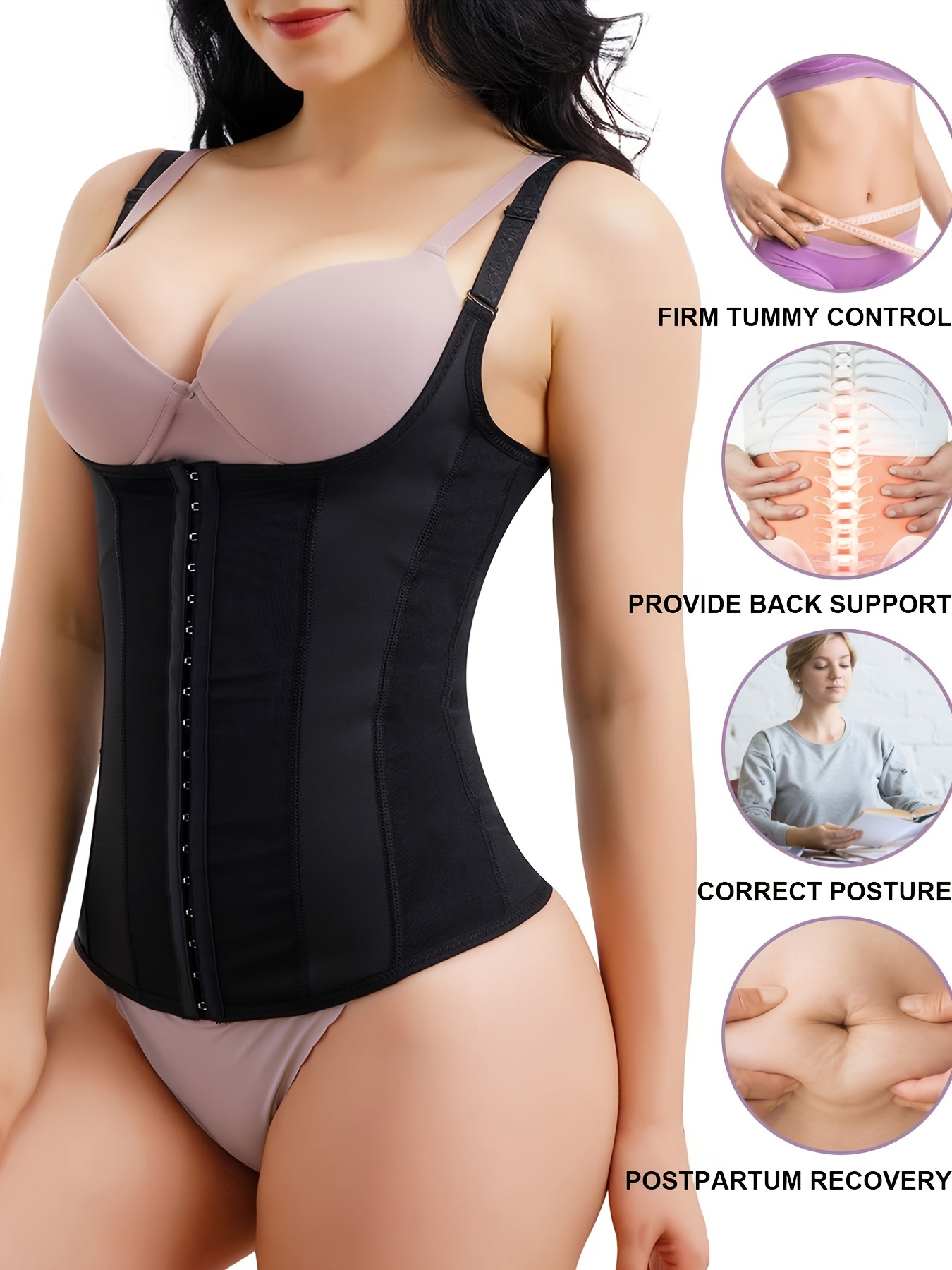 Women's Waist Trainer Back Support Shapewear Tummy Control - Temu