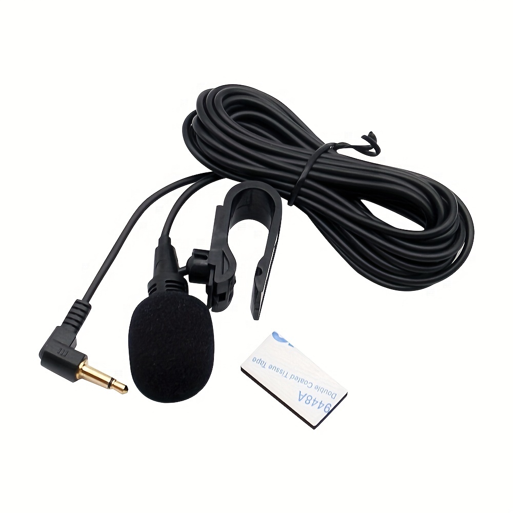 Rdeghly Mini microphone externe de 3,5 mm pour autoradio stéréo GPS  Bluetooth Bluetooth Radio DVD, microphone de voiture de 3,5 mm, microphone  de voiture audio 
