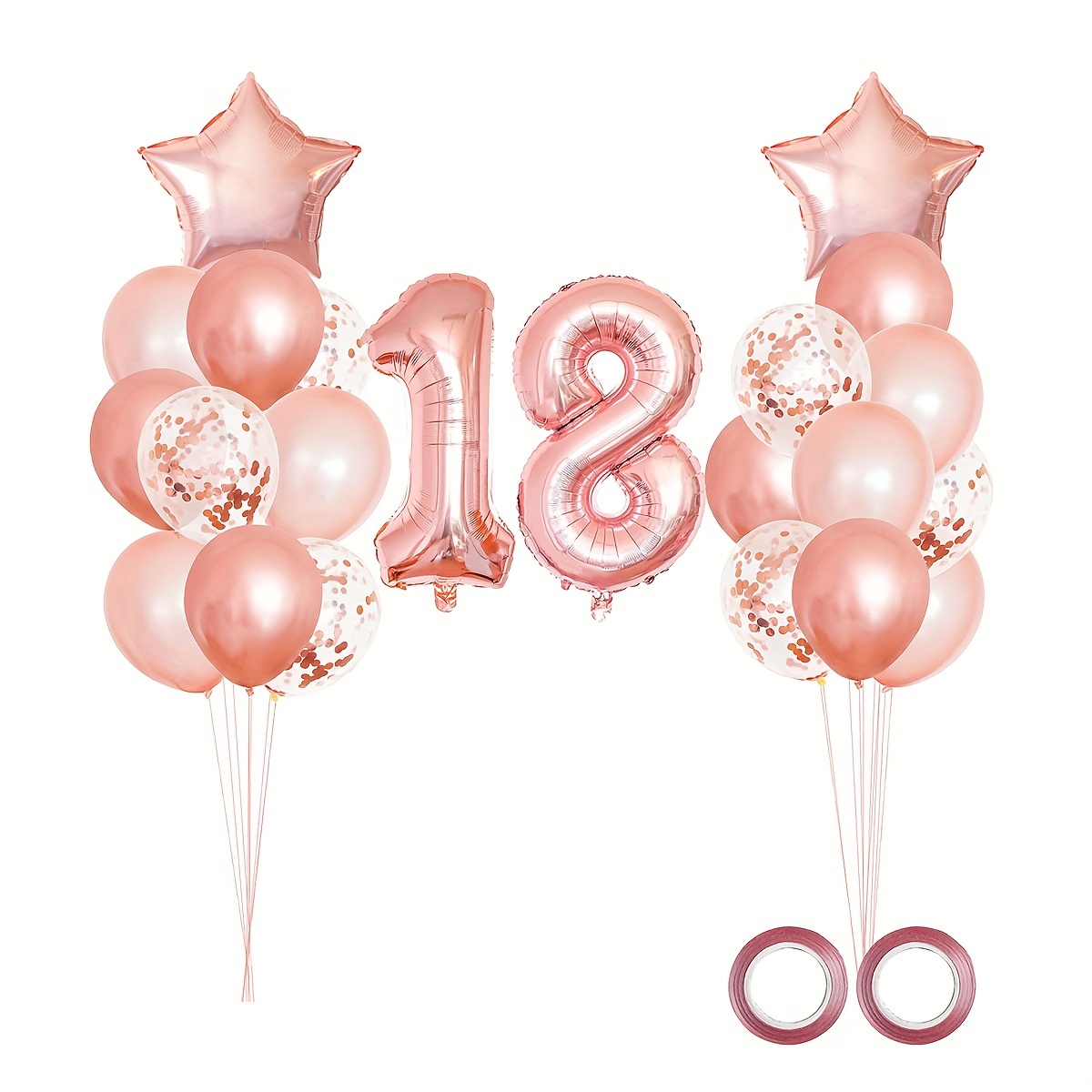 Set Decoración Cumpleaños Número 18 Mujeres Decoraciones - Temu