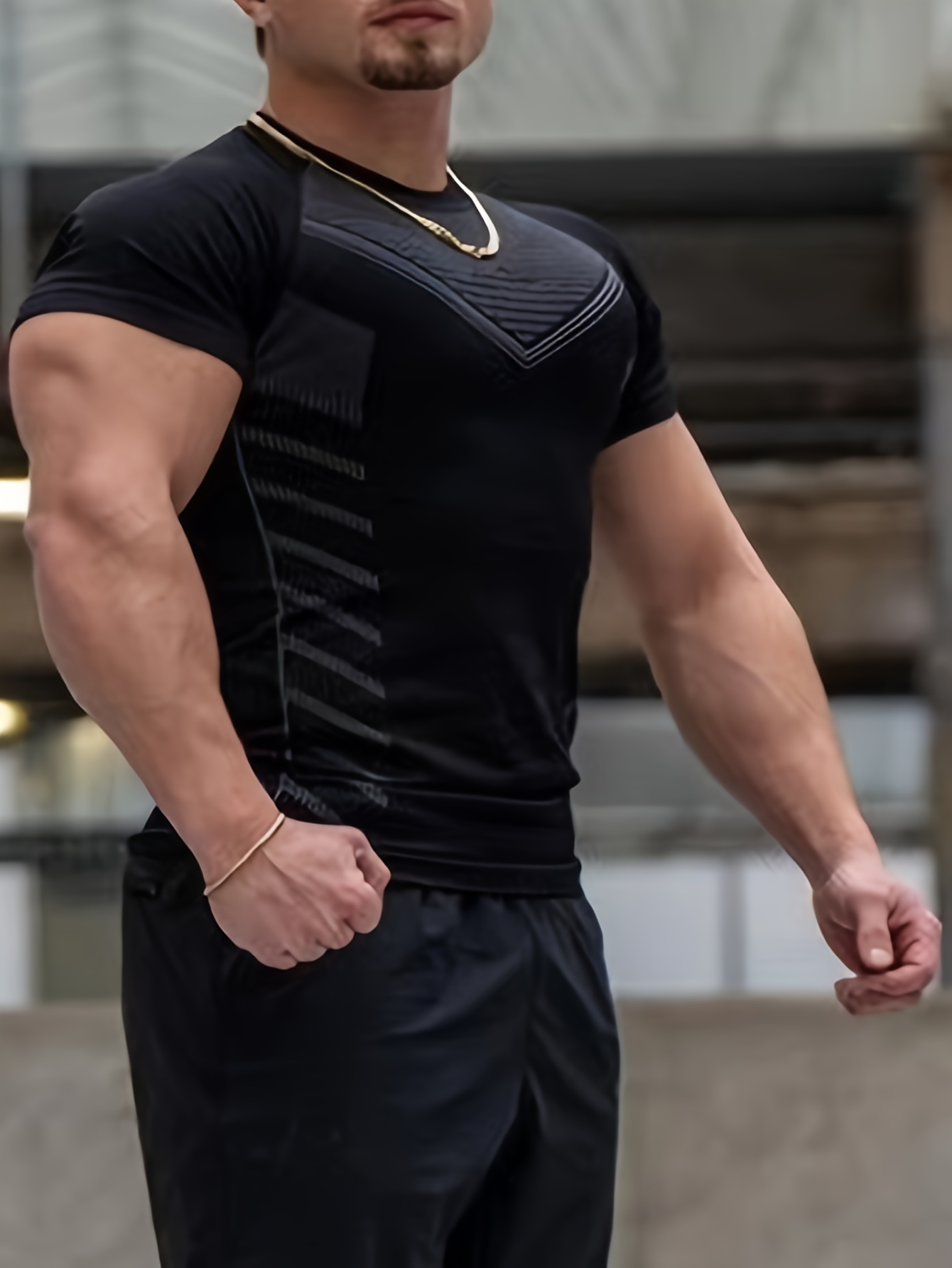 Men's Fitness Compression Shirts Men Short Sleeve Athletic - Temu