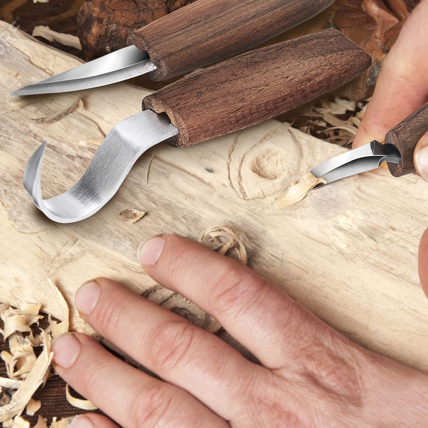 Wood Carving Tools 7 In 1 Wood Carving Knife Set With Carving Hook Knife  Wood Whittling Knife Chip Carving Knife Gloves Carving Knife Sharpener For  Diy Sculpture Carpenter Experts Beginners