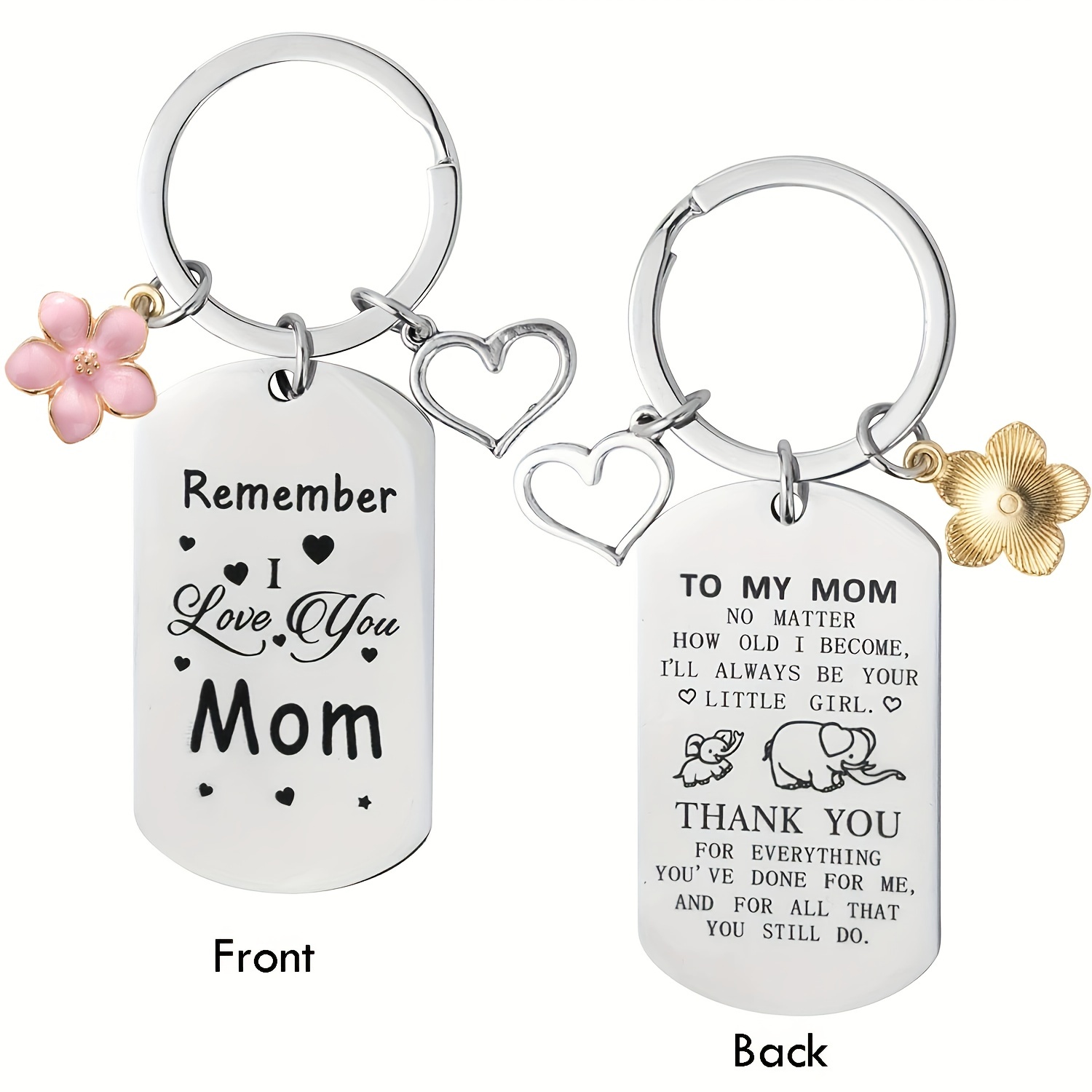 Mother’s Day Gift, Mom Keychain from Son for Birthday, Double Side I'll  Always Be Your Little Boy, You Will Always Be My World - Best Mom Ever