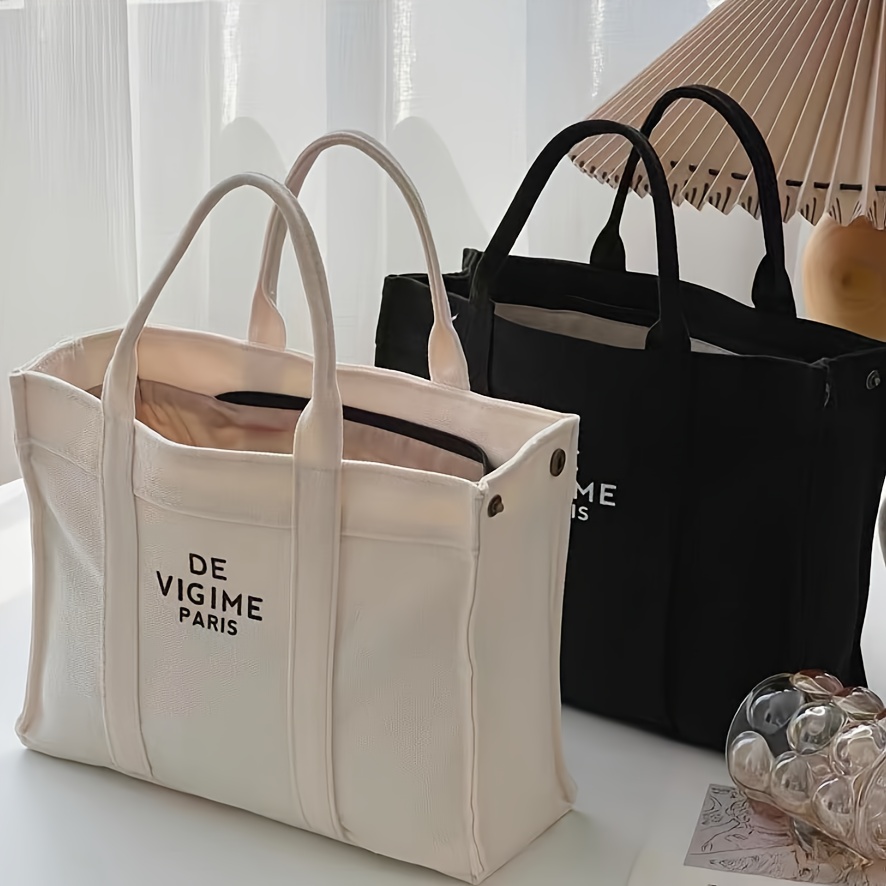1pc Large Capacity Fashionable Tote Bag With Letter Printing, Suitable For  Women's Daily Use