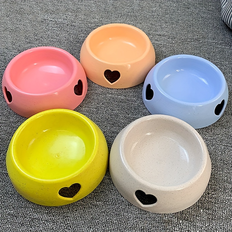 Solid Color Dog Bowls Plastic Dog Food Bowl Water Bowl Dog - Temu