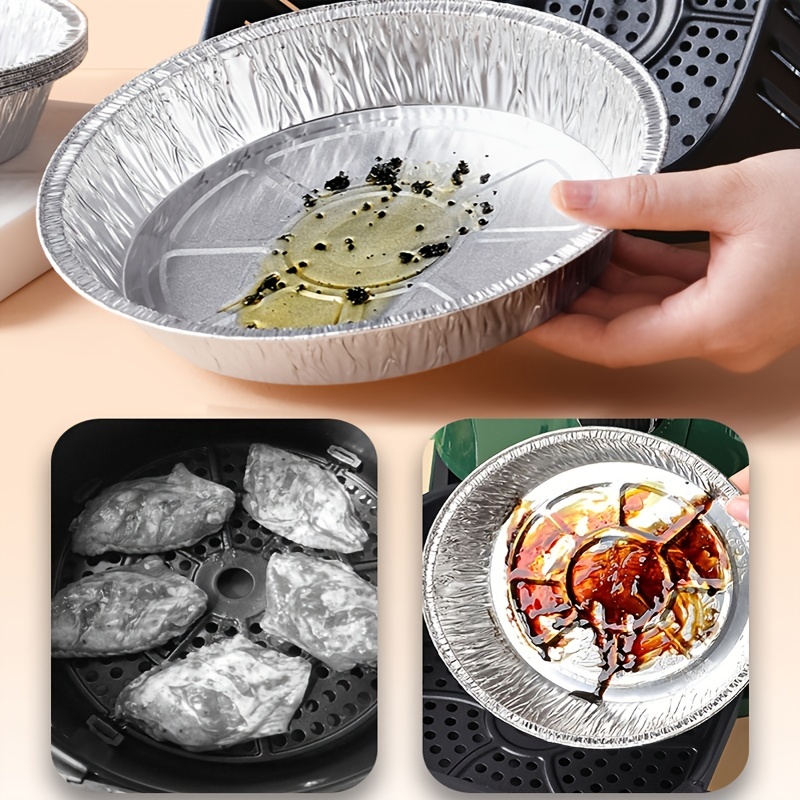 20pcs Air Fryer Aluminum Foil Trays Foil Plate Container Home Oven Baking  Pan Food Trays Containers Cookware