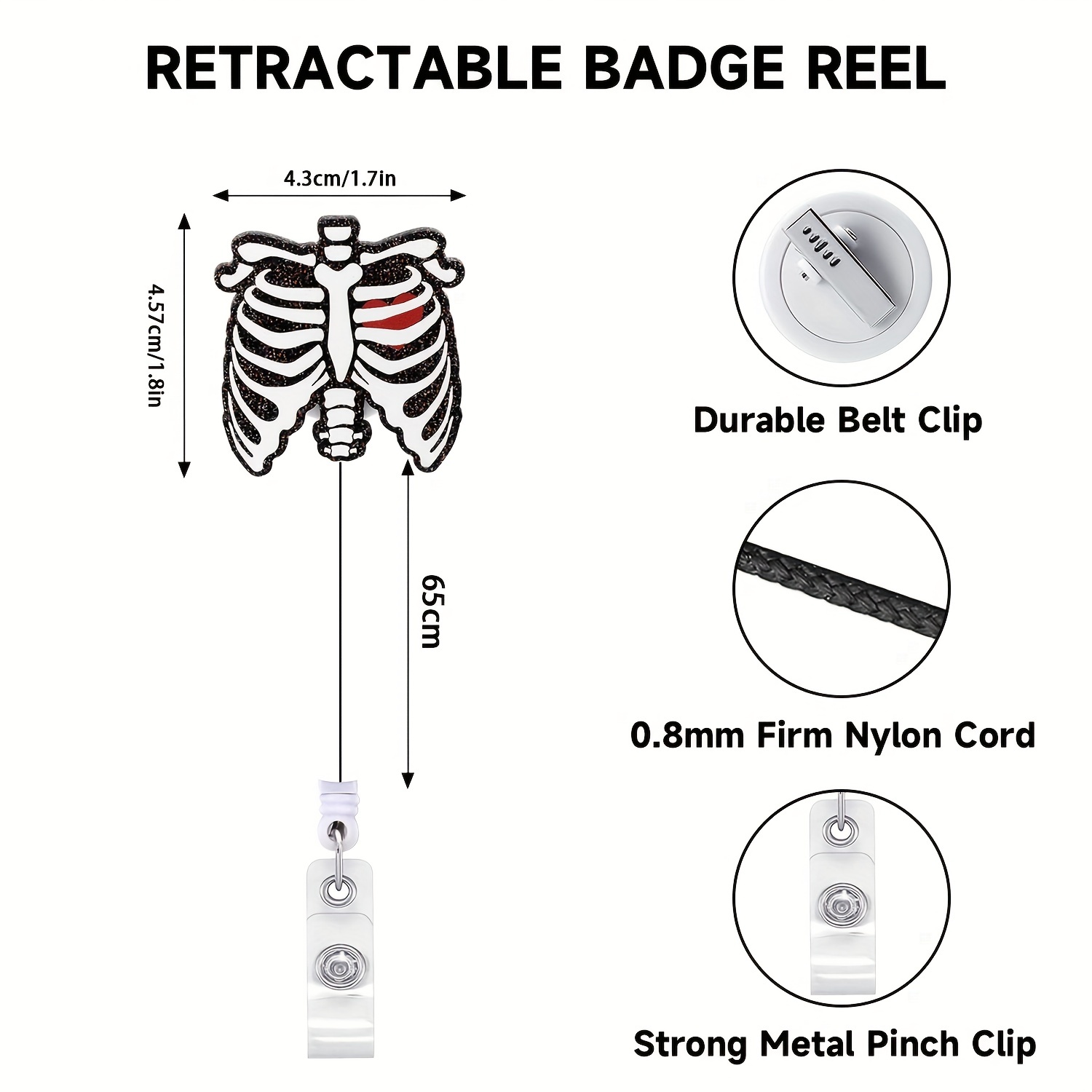 Buy Nurse Strong Badge Reel Retractable Badge Clip Tattoo Nurse