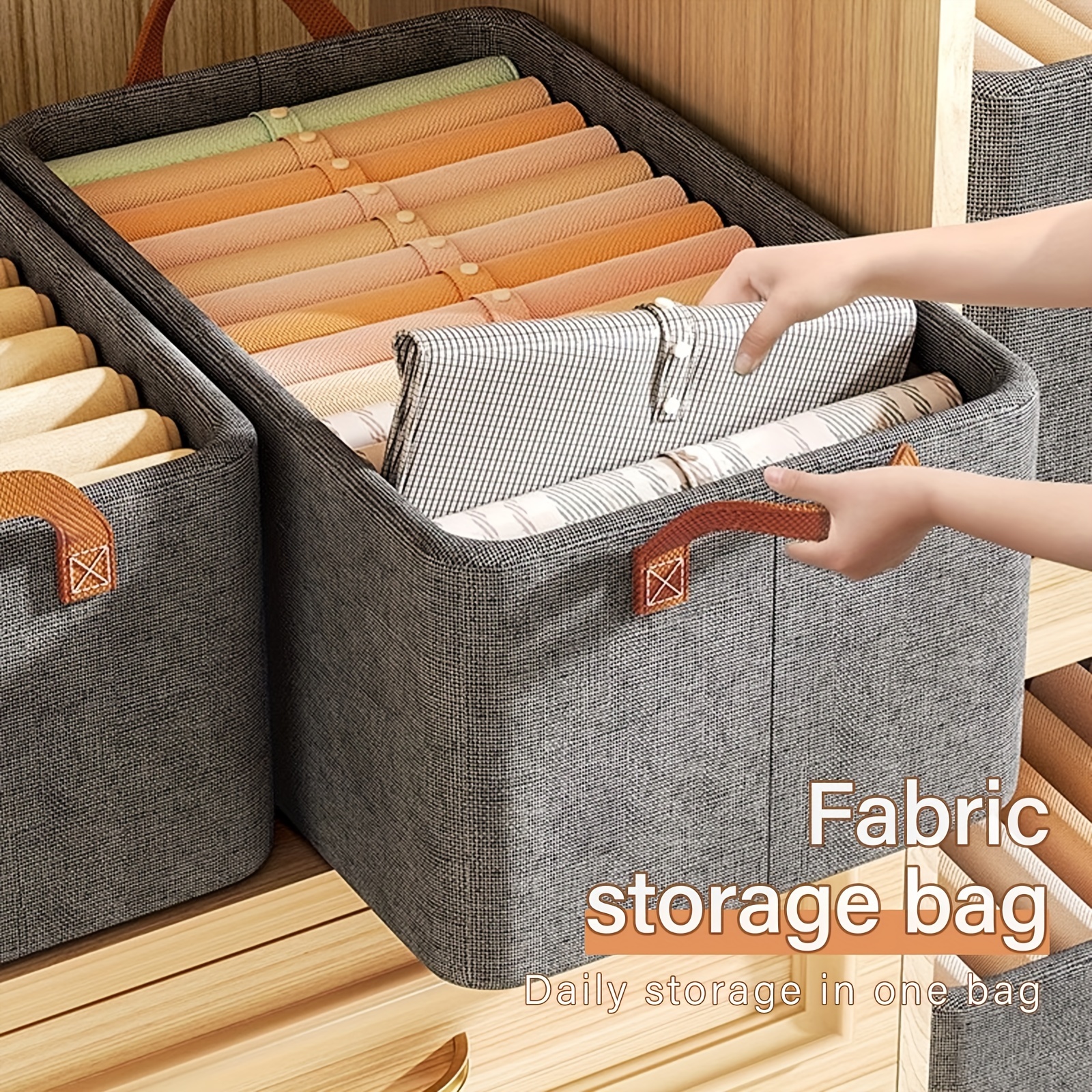 Clothes Storage Bins Foldable Oxford Cloth Organizers Bag - Temu
