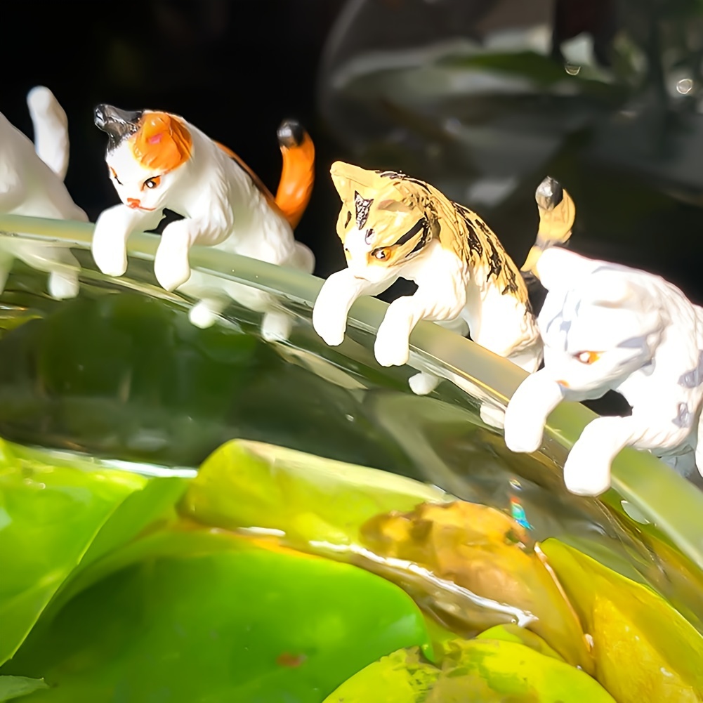 Cat Figurines Realistic Cat Dollhouse Accessories 1:12 Scale