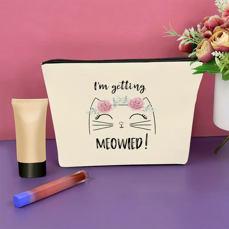 I'm Getting Meowied Makeup Bag Cosmetic Bag Travel Pouch - Temu