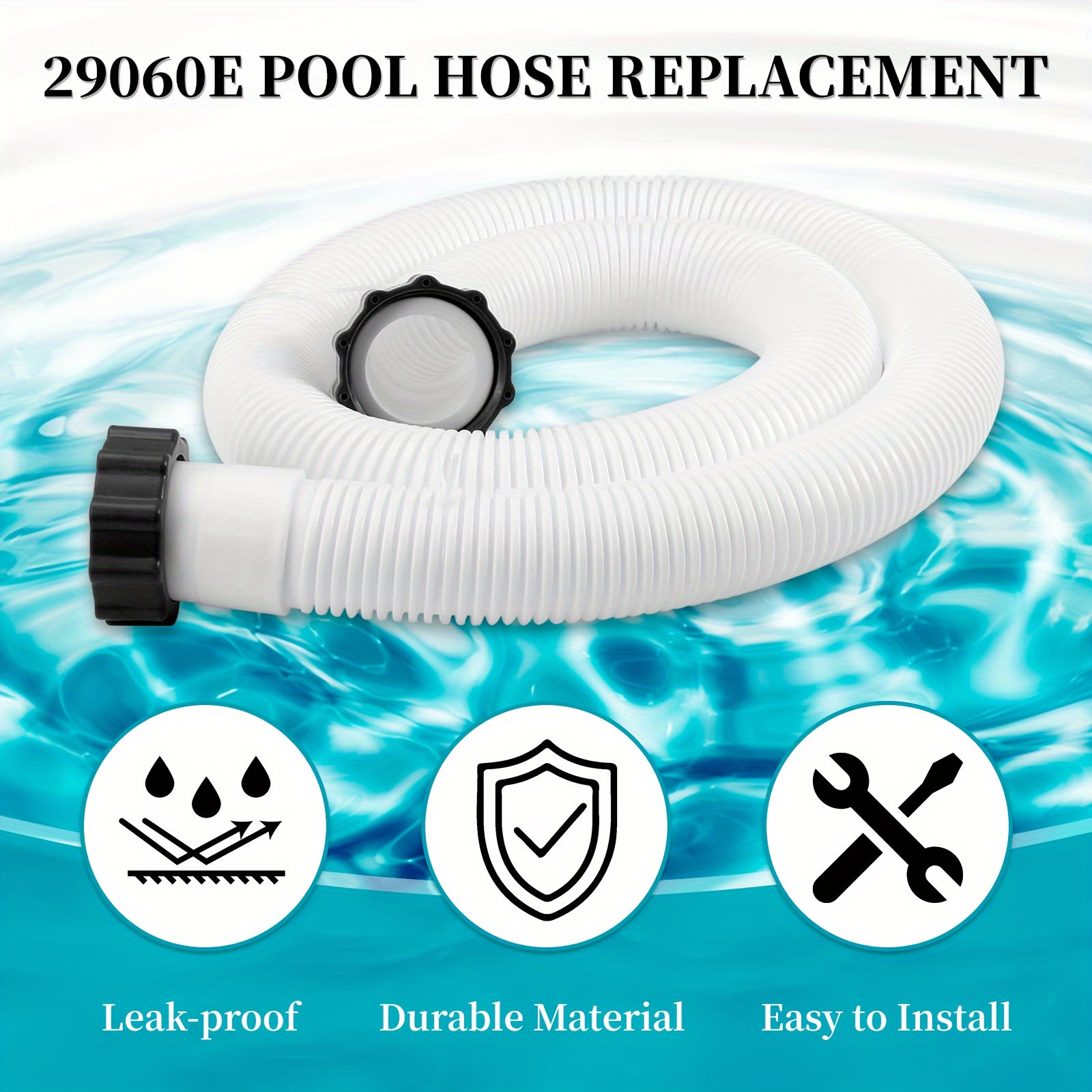 1pc, Pool Pump Replacement Hoses For Above Ground Pools Diameter Connection  Pool Hoses, Long Accessory Hoses For Intexx * Filter Pumps, Sand Fi