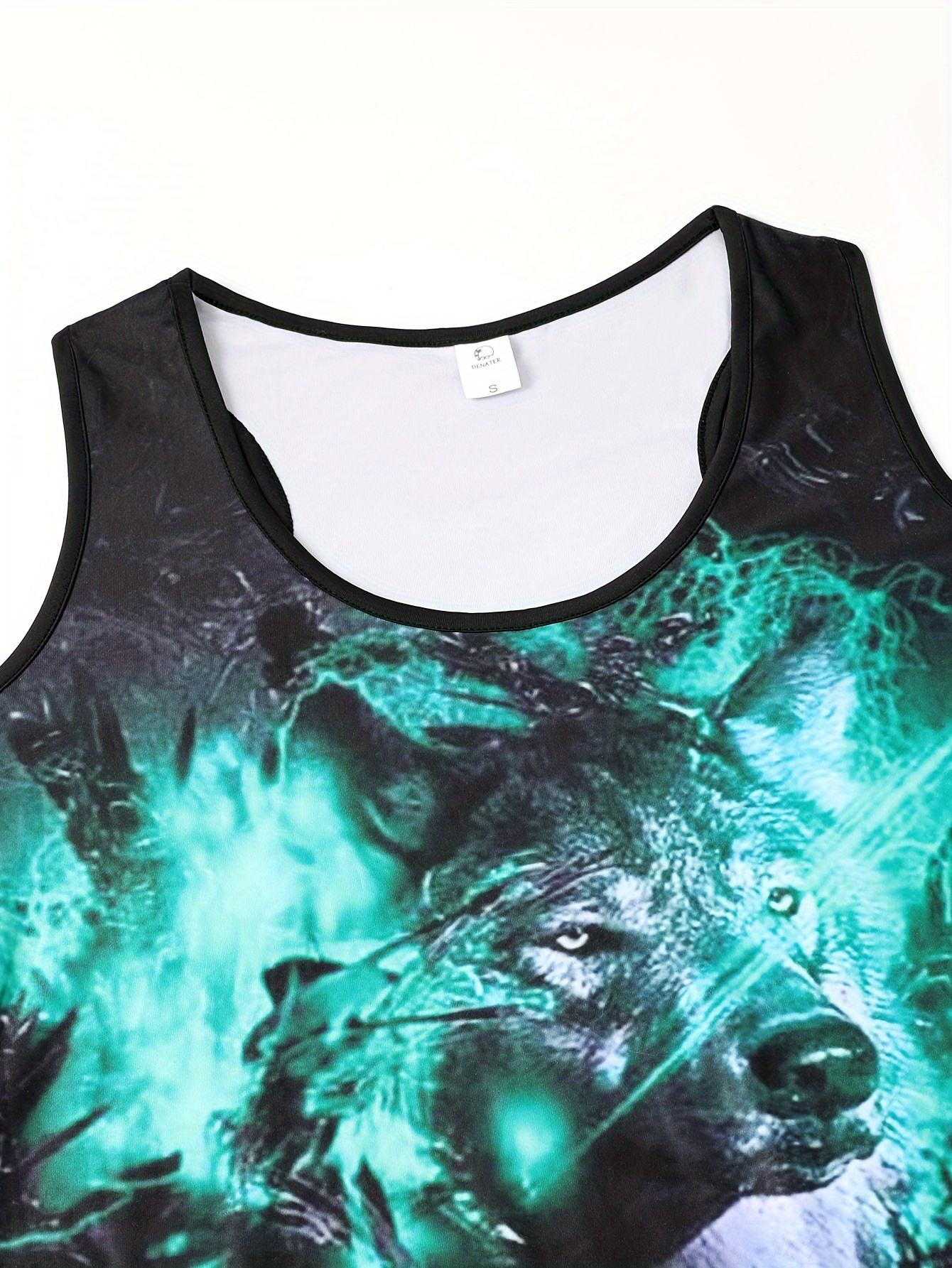 Women\'s Summer Wolf Tree Print Outfit Sleeveless Tank Top and