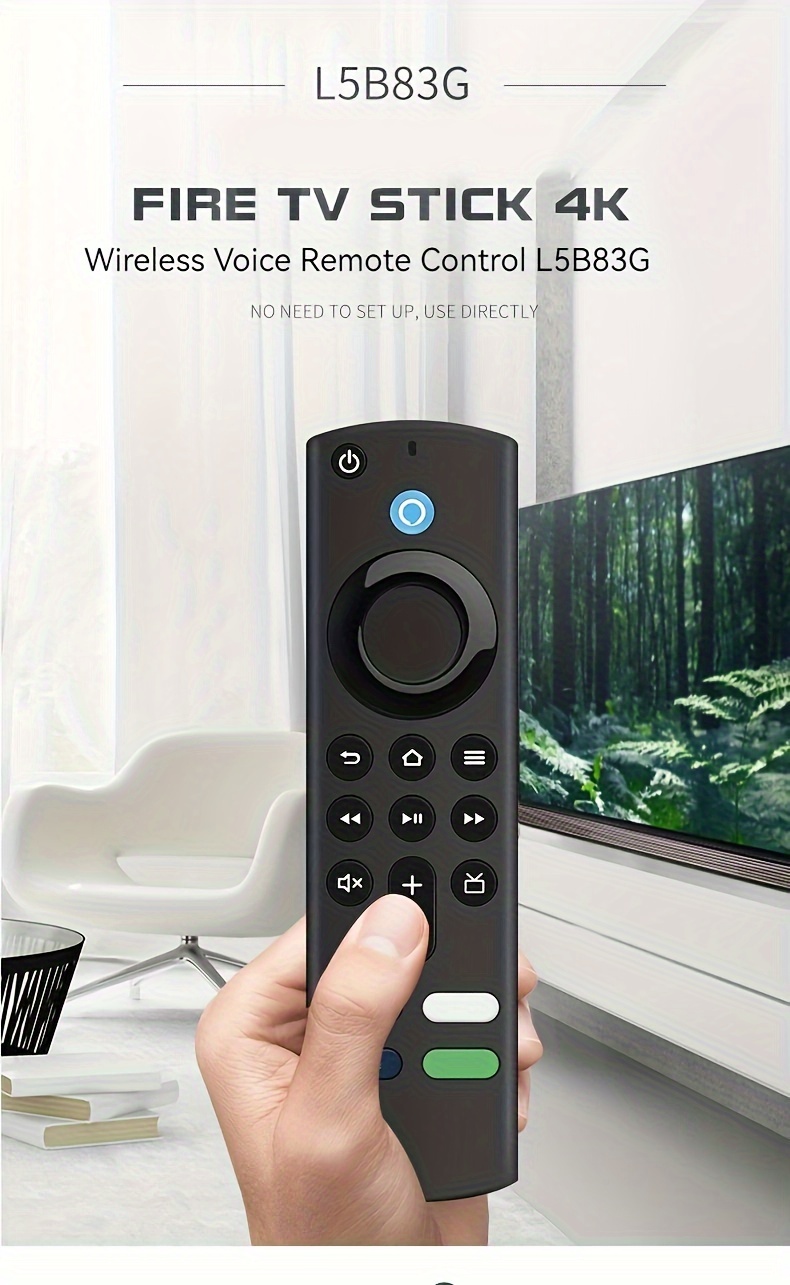 Reemplazo Remoto Fire Stick Control Voz, L5b83g Control Remoto