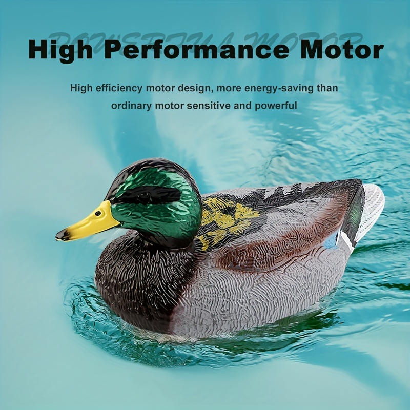 Realistic Green Head Duck Model Toy Boat Battery With - Temu