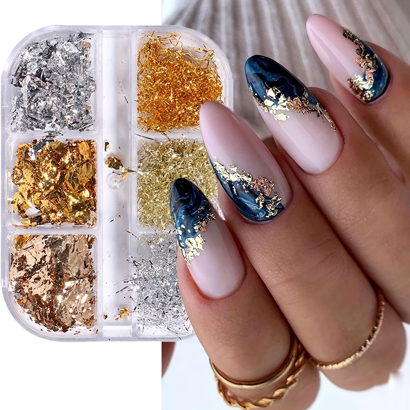 Create Sparkling Gold Nail Art Designs With 3d Nail Foil - Temu