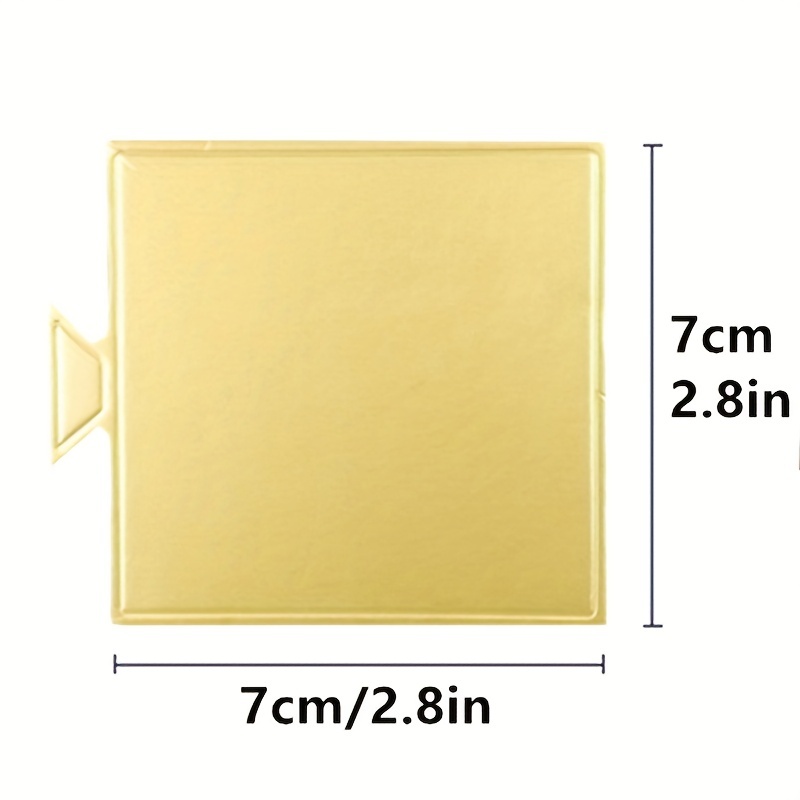 E-shop 100 Stück Quadratische Goldene Karton Mini Kuchenbasis, Mousse Dessert Board Basis, Einweg Pappe Cupcake Boards, für Hochzeit Geburtstagsparty