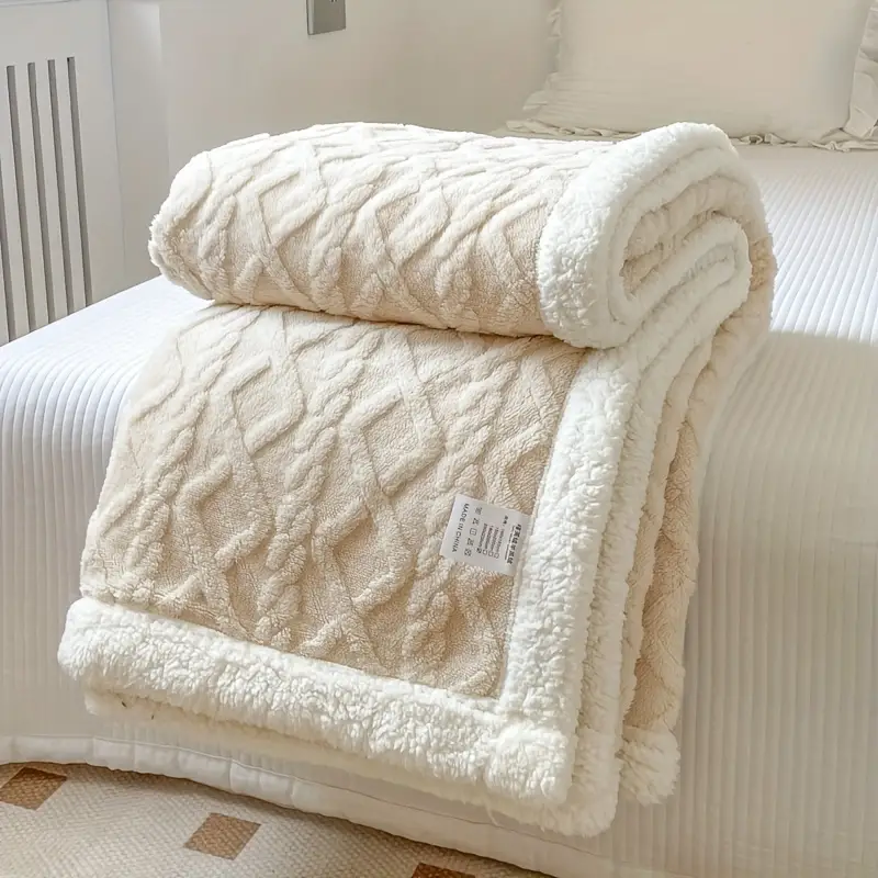 Double-sided Fleece Bed Blanket, Autumn And Winter Thickened Sofa
