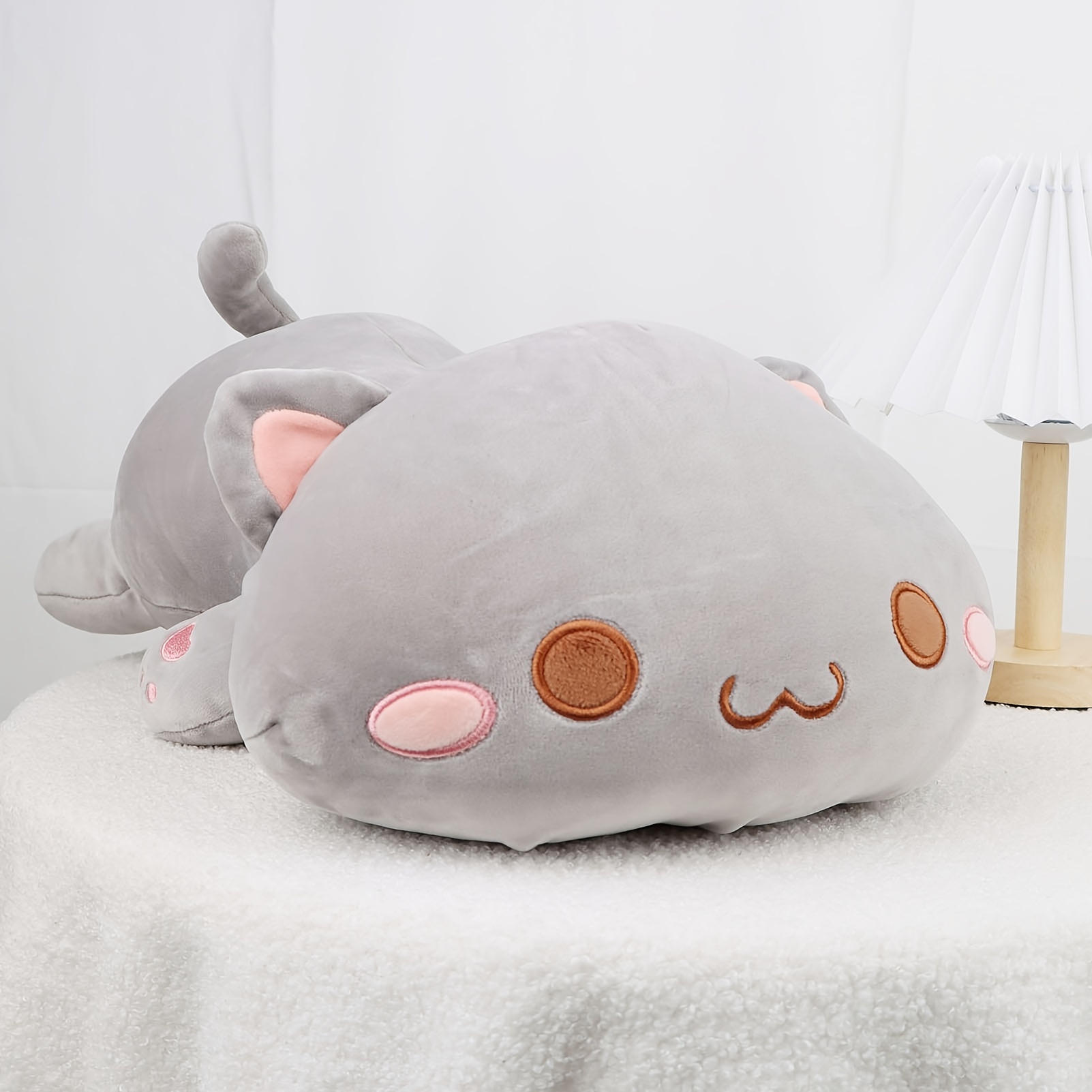 Peluche chat gras mignon Garfield, canapé-lit, poupée de dessin animé,  oreiller en peluche doux, jouet en peluche adorable Kawaii