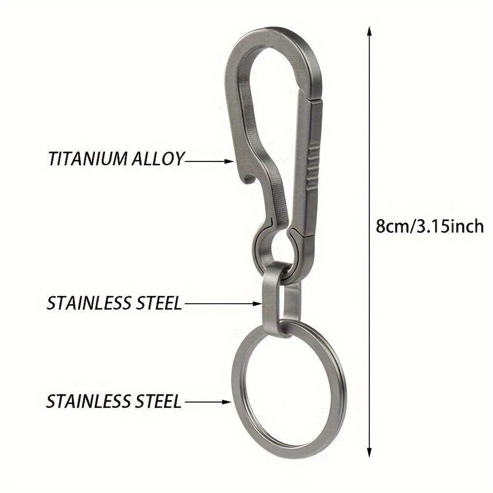 Simple Titanium Alloy Keychain, Titanium Ring Keychain Keys