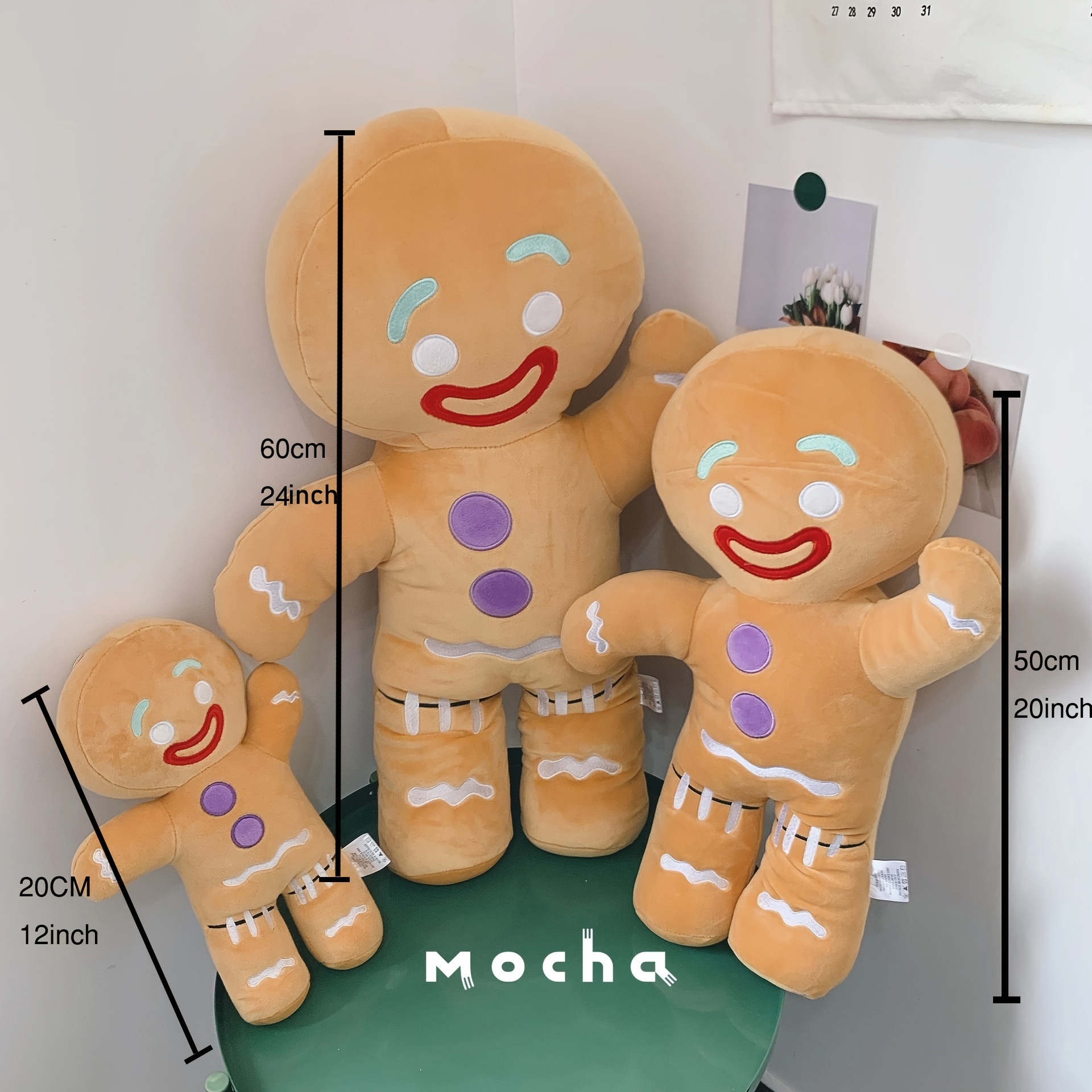 cuddly cartoon plush toys reindeer biscuits man pillow perfect christmas birthday gifts for kids children halloween decor thanksgiving christmas gift 7
