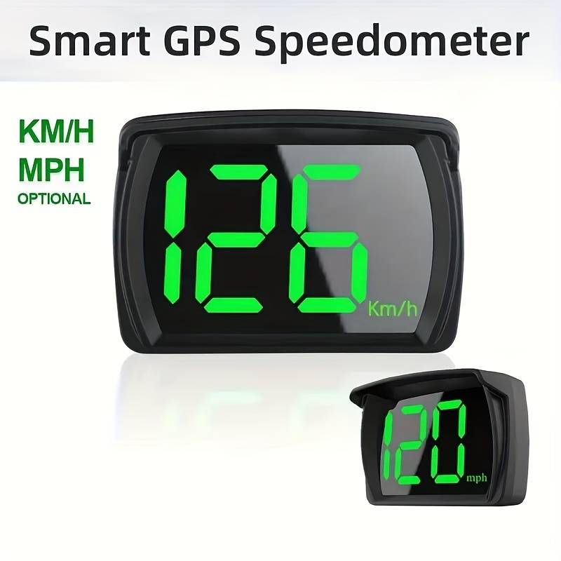 EeeKitOnline Car HUD GPS Speedometer With Overspeed Alarm – MPH/KMH, Universal Fit For Cars & Motorcycles