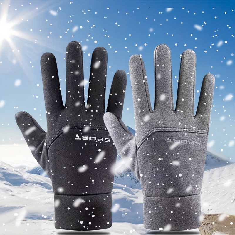 Waterproof Cold proof Non slip Fishing Gloves Warm Plush - Temu