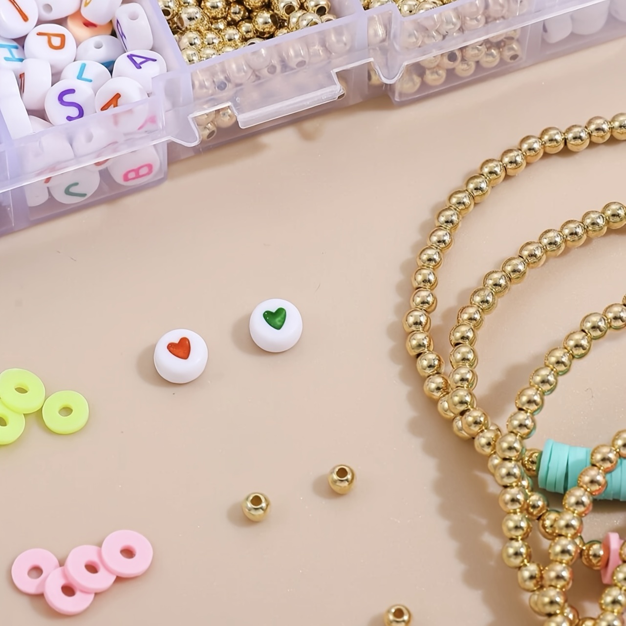 Jewelry Making Kit, Bracelet Necklace Bead Making Pony Bead, With Letter  Love Beads, Diy Craft Pony Bead Making Kit - Temu
