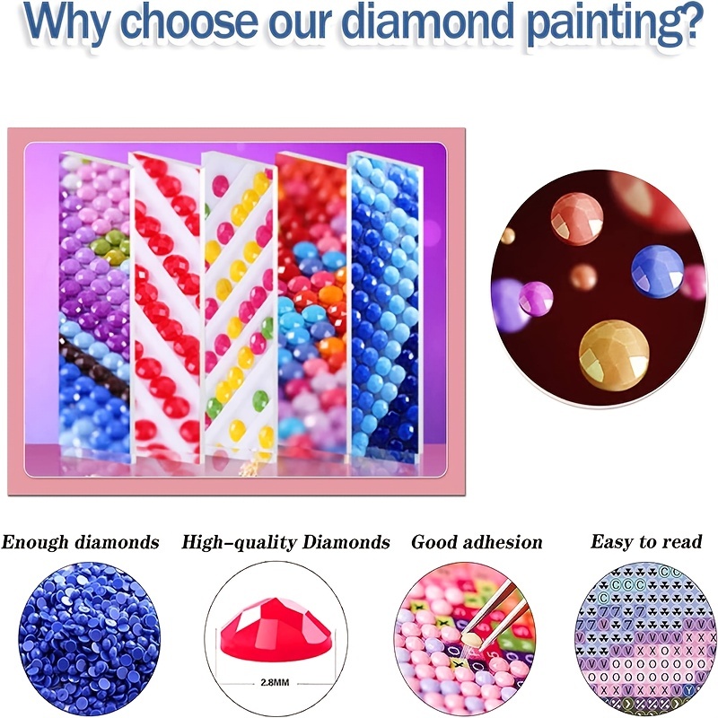 DIY Diamond Painting Kits for Adult,The Little Prince and Wolf 5D Drills Gem Art and Craft Pictures for Beginner,Embroidery Jewel Painting for Wall