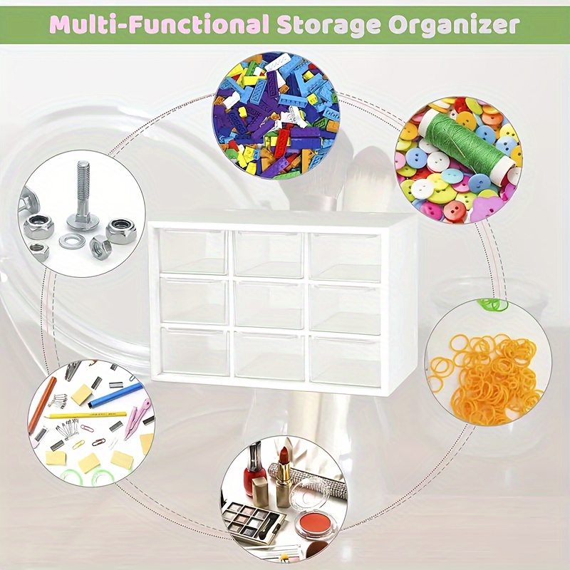Mini Storage Cabinet For Office Desk And Home Organization - Plastic Parts  Drawer Cabinet For Small Items And Craft Supplies, Desk Storage Organization,  Home Organization And Storage Supplies For Office Desk And