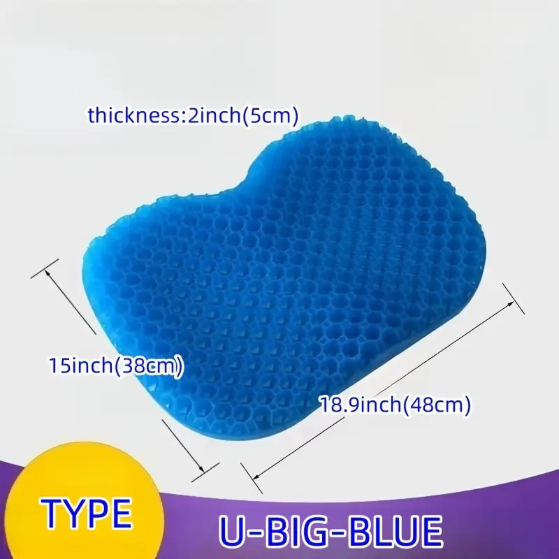 Tomight Gel Seat Cushion, Breathable Office Chair Cushion for Pressure  Relief Tailbone Back Pain Relief Honeycomb Gel Cushion with Non-Slip Cover  for Car/Office/Home/Wheelchair 