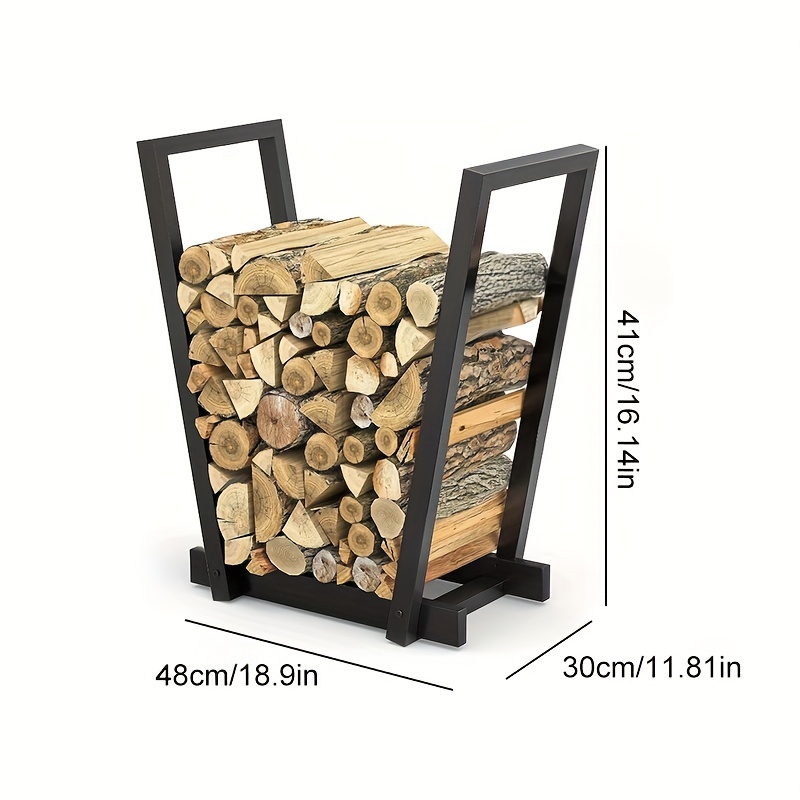 Support de rangement pour bûches d'extérieur en bois de chauffage