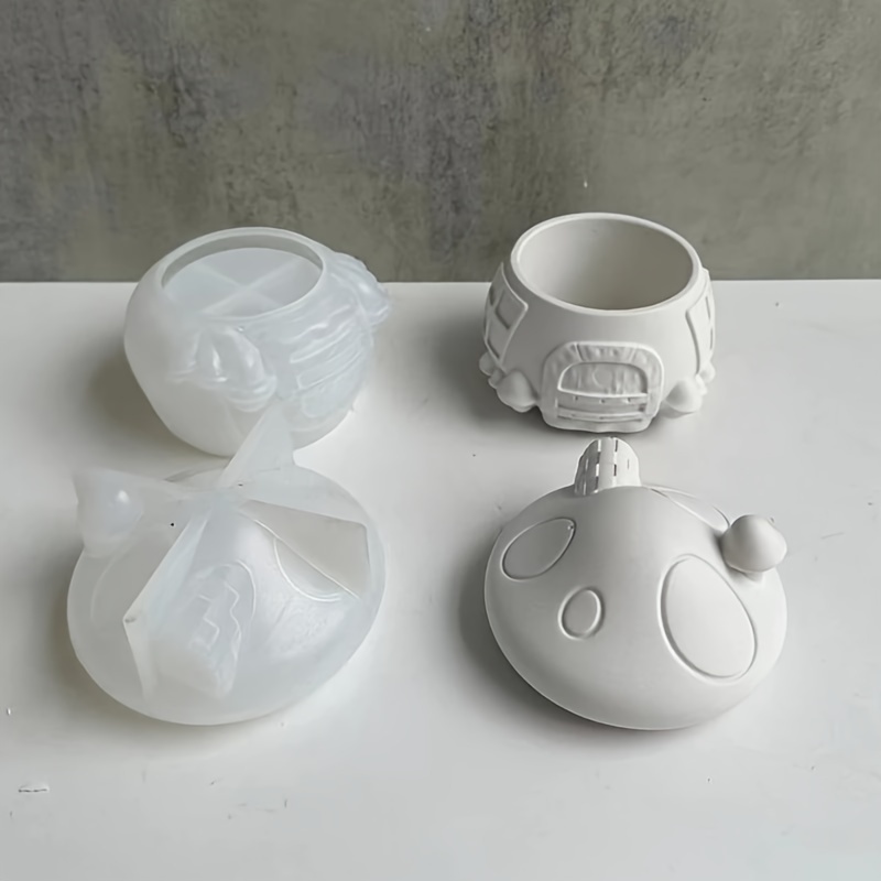 3D Mushroom Candle Jar Silicone Mold DIY Cute Aromatherapy Jar