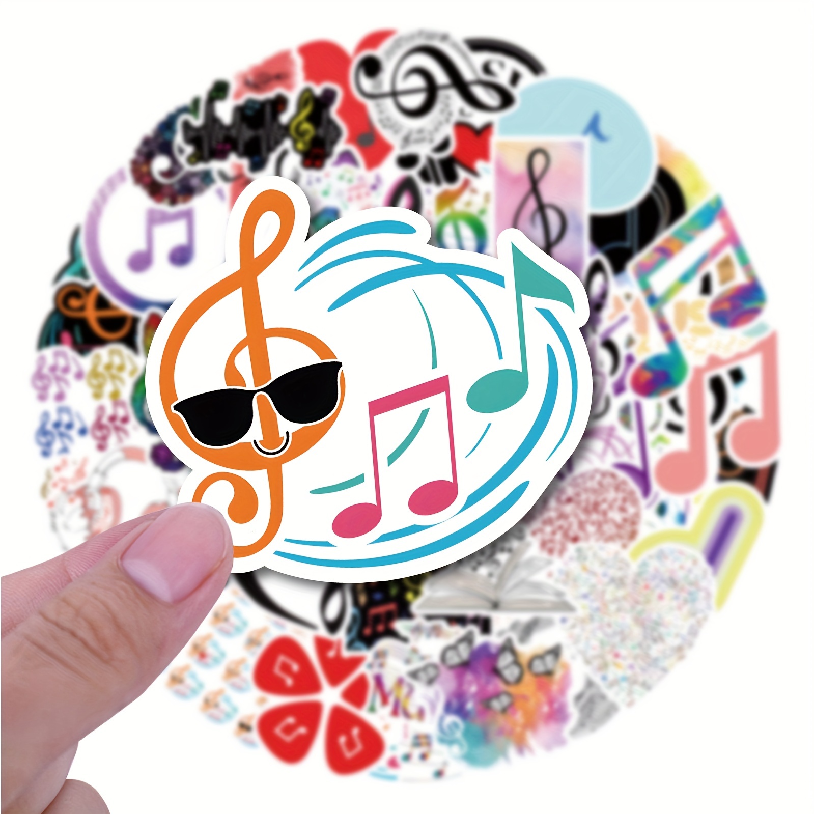 60pcs Pack de stickers de notes de musique mignon dessin - Temu France