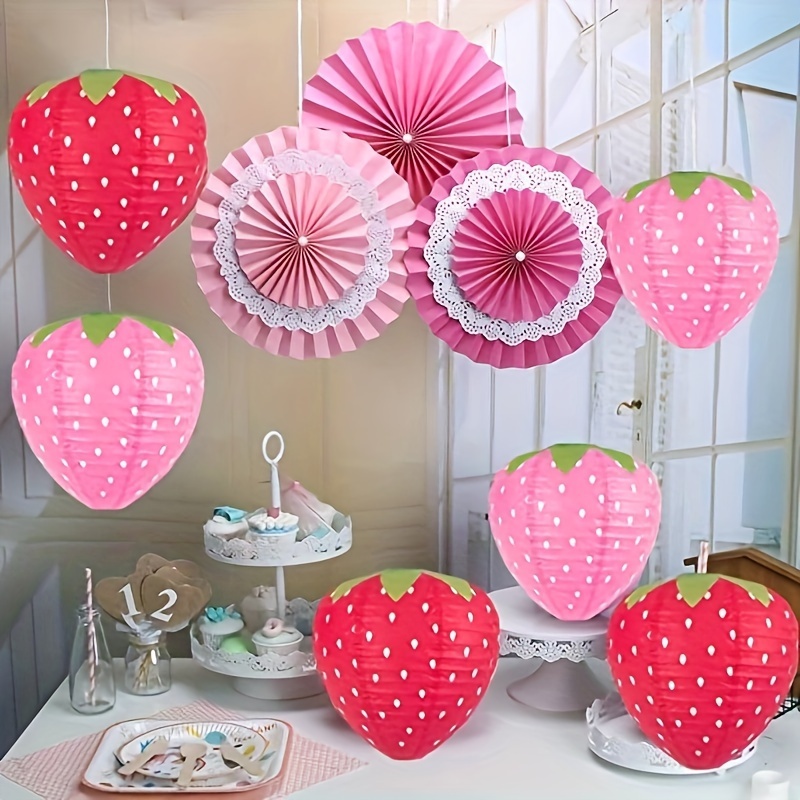 Sweet Strawberry Lantern Fruit Paper Lantern Hanging - Temu