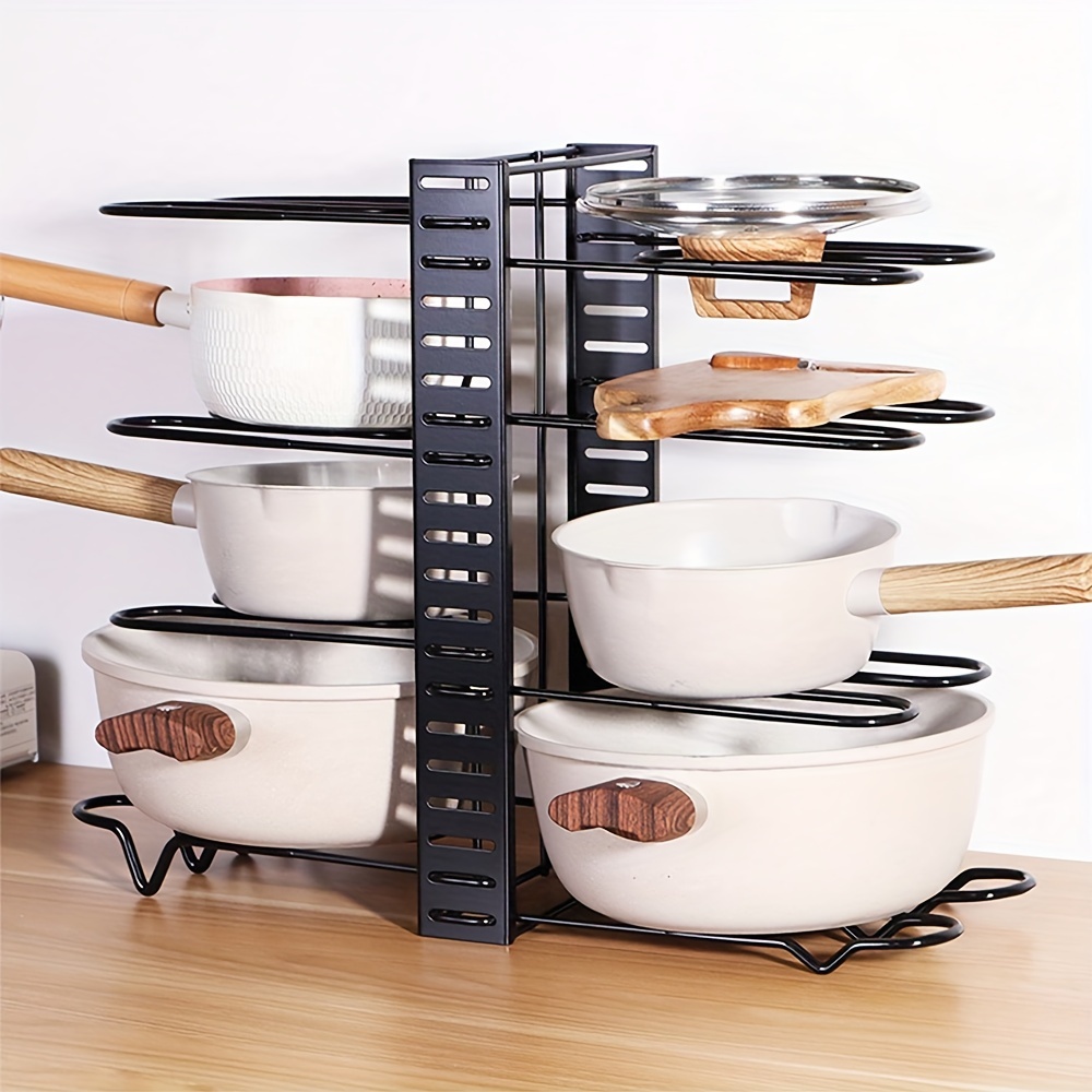 Multi-purpose Pot Organizer Rack For Kitchen, Expandable Pot Racks, Pots  Pans And Pot Lid Organizer For Kitchen Drawer, Home Kitchen Accessories -  Temu