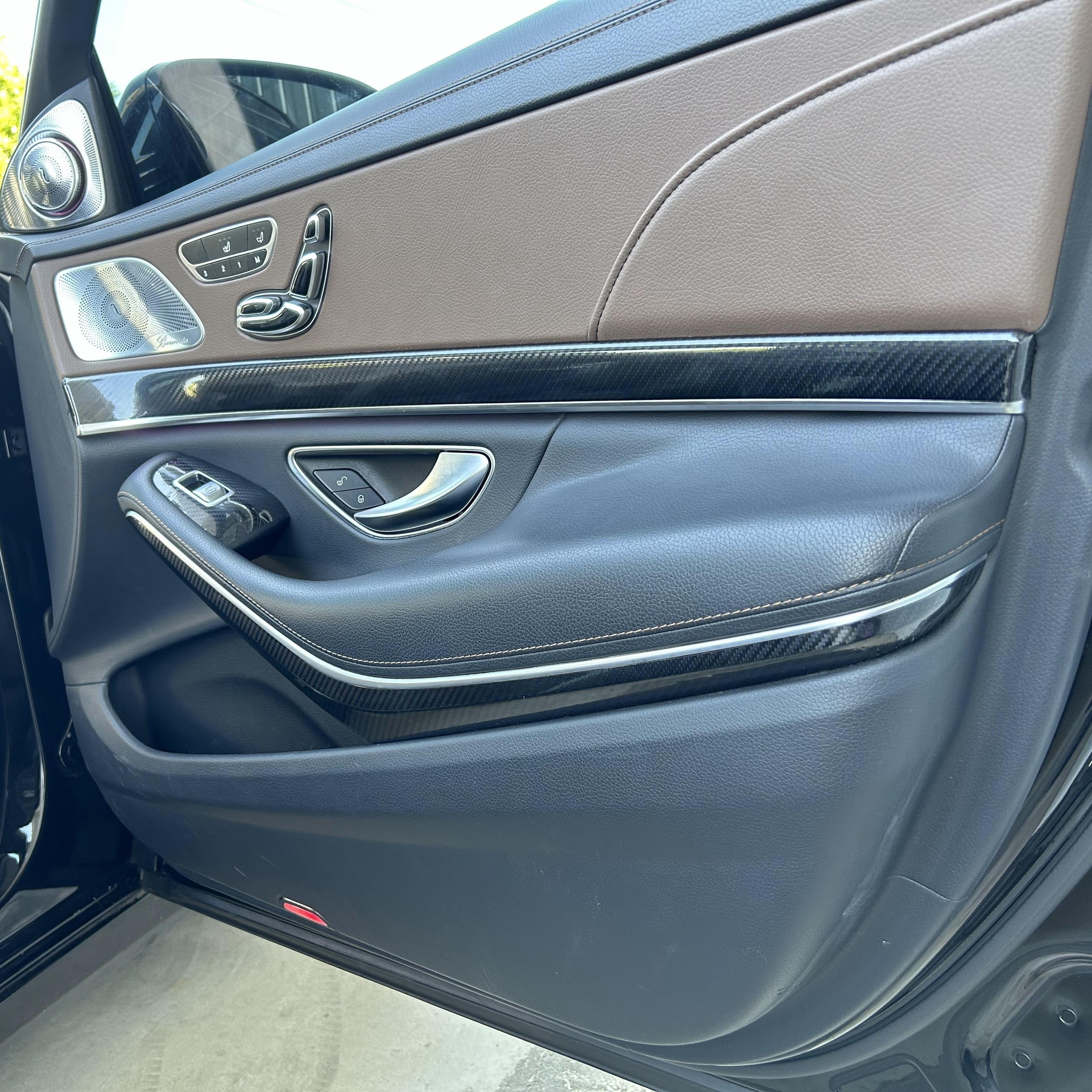 Für Mercedes S Klasse W222 2014 2020 Innen Zentrale Steuerung Panel Türgriff  Carbon Faser Aufkleber Aufkleber Auto Styling Accessor211z Von 37,4 €