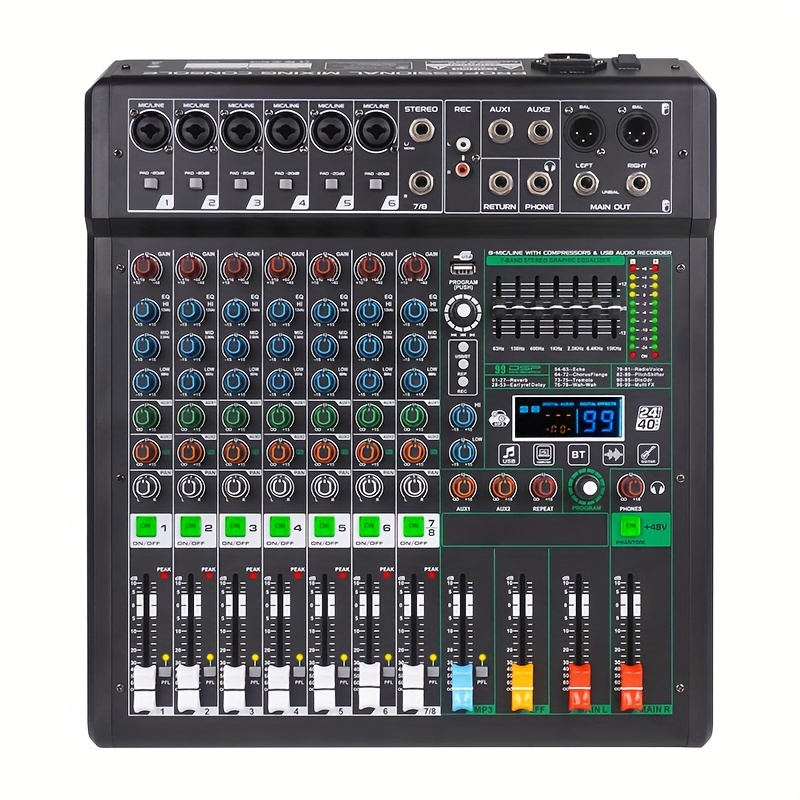 Mesa Mezclas Audio Profesional Nxg Gx6 Sistema Consola Dj 6 - Temu