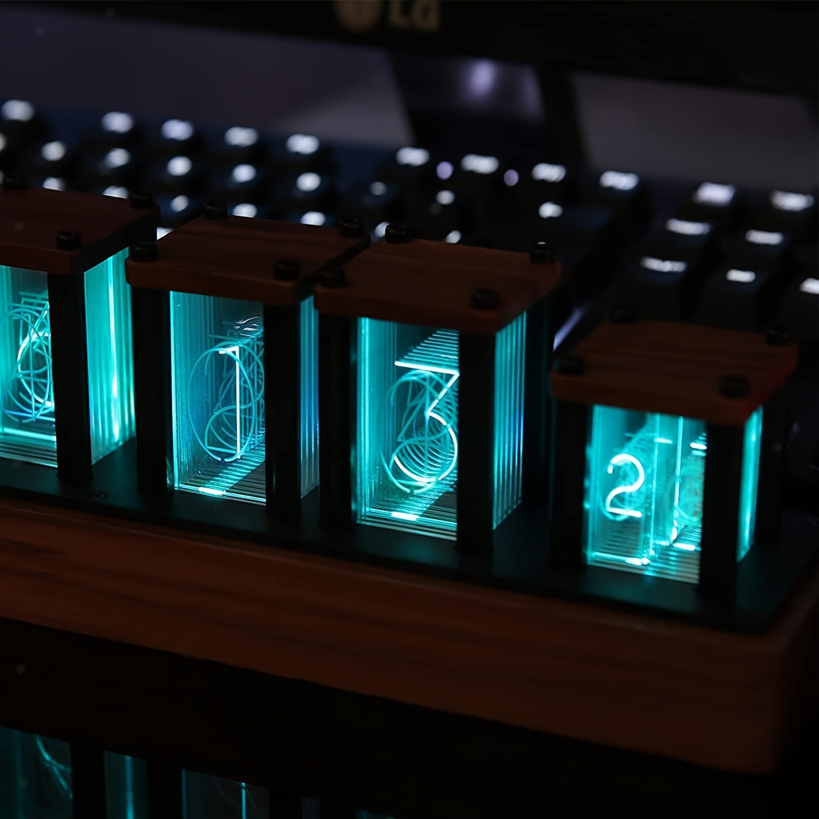 Led Digital Nixie Clock Usb Powered Desktop Creative Analog - Temu