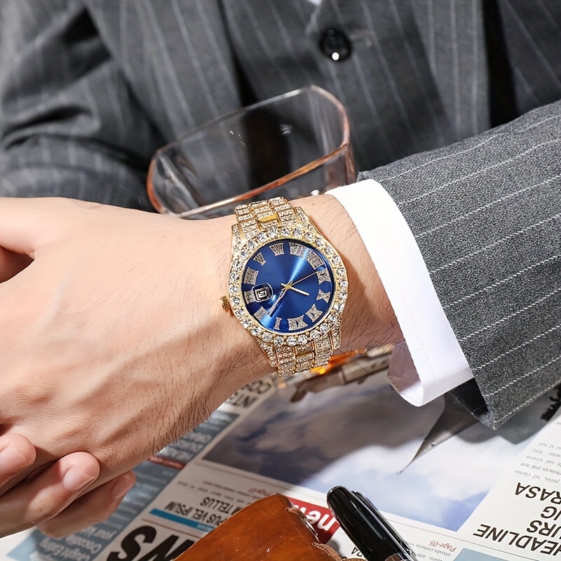 Derni re montre pour hommes en or incrust e de diamants de luxe la