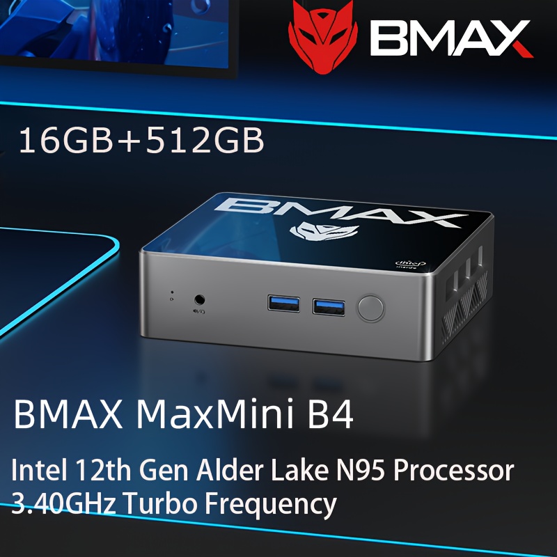 Bmax Mini PC Windows 11 Pro N4020(up to 2.8GHz) 6GB DDR4 128GB eMMC Mini