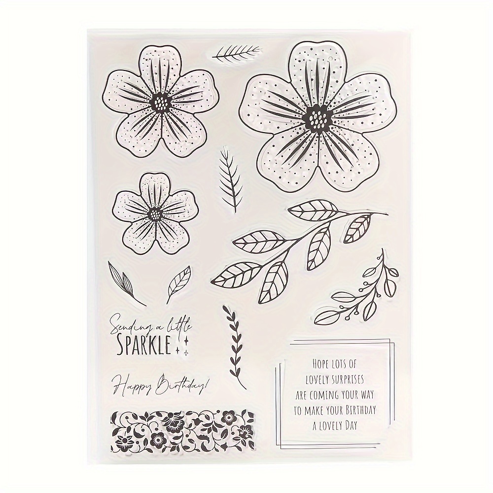 1pcs/lot Lovely Printing flower Stamp Scrapbook DIY Photo Album