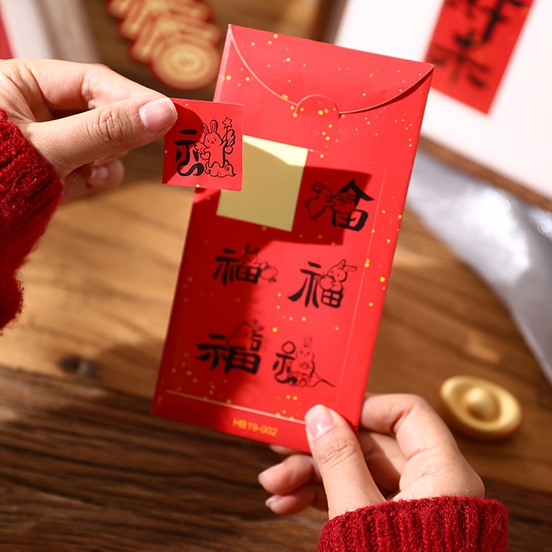 1 Pack 4pcs Chinese Red Packet Lucky Money Chinese New Year Gift