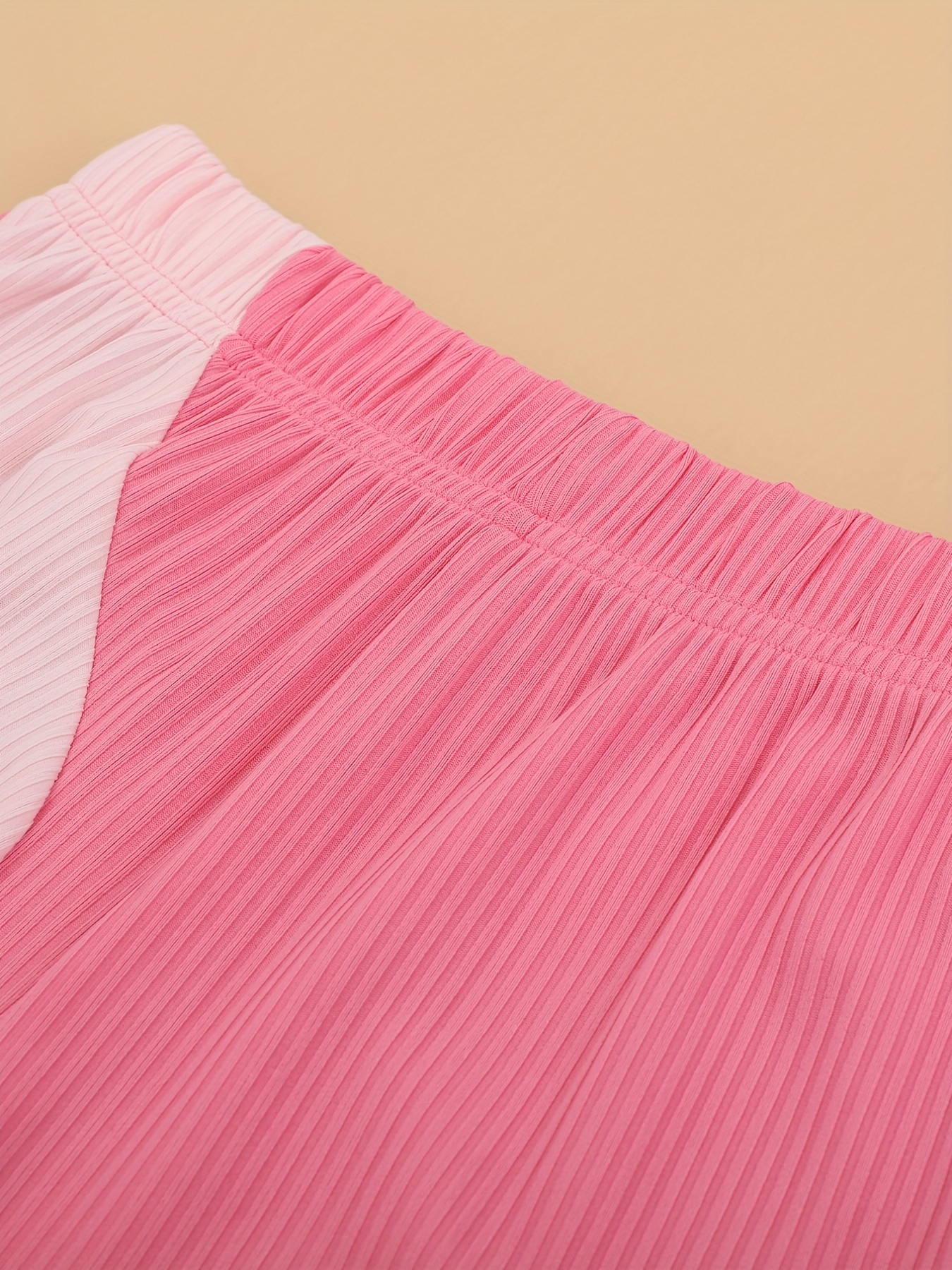 Girl's Ribbed T-shirt & Shorts Set for Summer