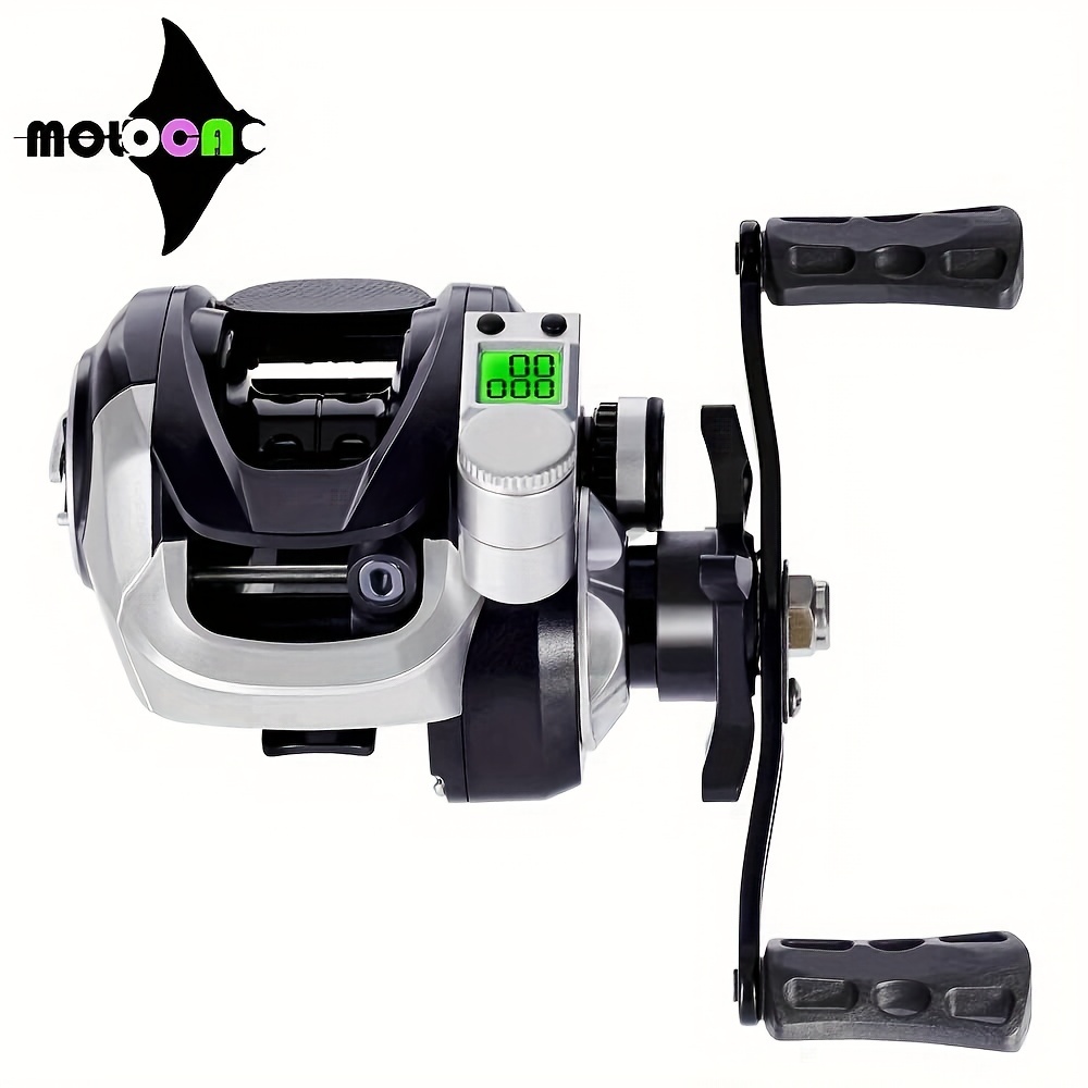 1pc Led Screen Electronic Fishing Reel, 7.2:1 Gear Ratio Aluminum  Baitcasting For Saltwater, Fishing Tackle